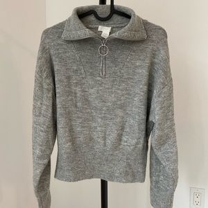 Grey Half-zip Sweater